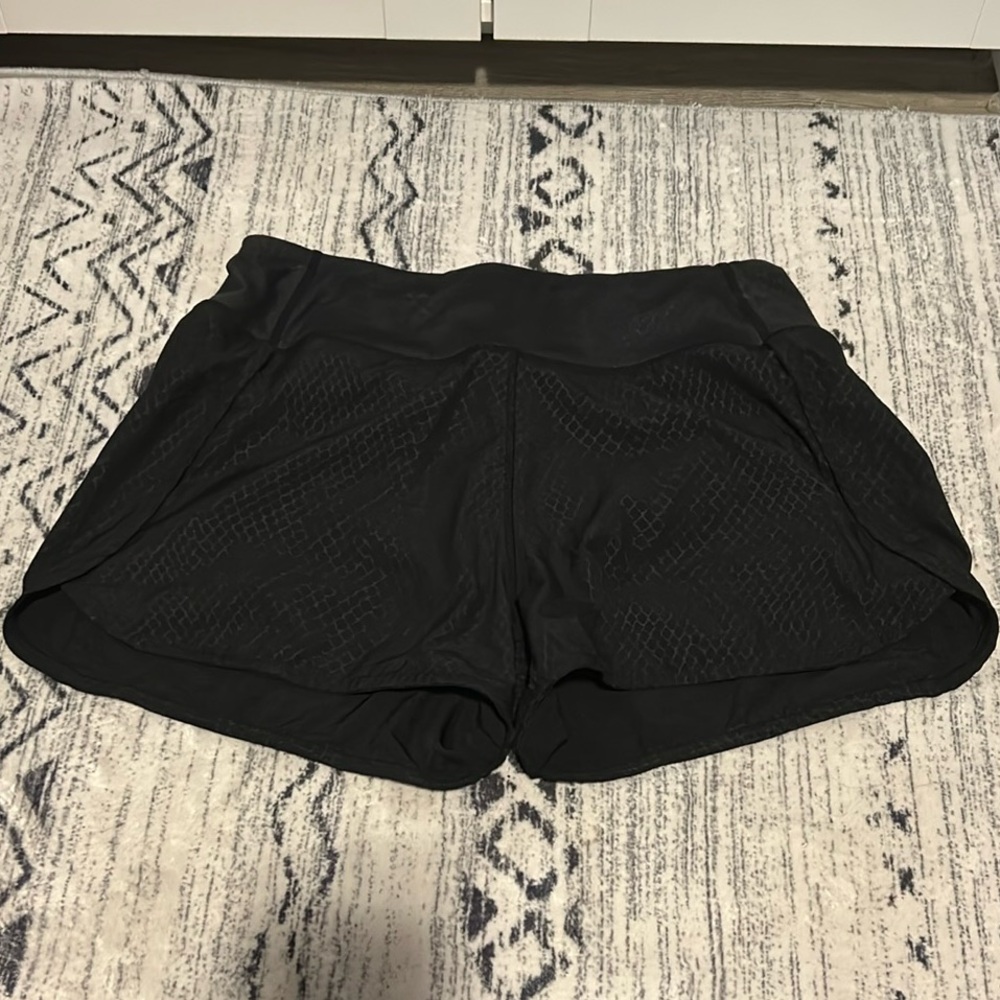 Black Athletic Shorts with Elastic Waistband